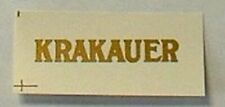 Krakauer fallboard decal for sale  Paramount