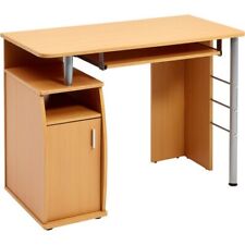 Used, Office Desk Computer Laptop Cupboard and Pull-out Shelf Beech Effect Elver for sale  Shipping to South Africa