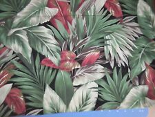 HOFFMAN California LANAI PRINTS Large Tropical Leaves Cotton Fabric 42" x 86" for sale  Shipping to South Africa