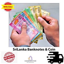 Juego de billetes de Sri Lanka 6 piezas 20 50 100 1000 5000 rupias papel unc o 2 5 10 monedas segunda mano  Embacar hacia Argentina