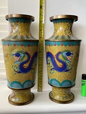pair cloisonne vase for sale  LONDON