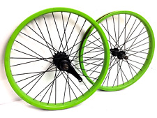 Usado, Juego de ruedas verdes para bicicleta de 20" freno de montaña delantero trasero bicicleta BMX #Juego 18 segunda mano  Embacar hacia Argentina