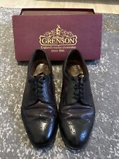 Grenson Leather Oxford Brogue Shoes Wine/Black Size 9 UK *Need Re-Soled* See Pic for sale  Shipping to South Africa