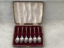 CASED SET 6  SILVER PLATED COFFEE SPOONS WITH COCKEREL TERMINALS  - EPNS for sale  Shipping to South Africa