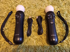 2X SONY PLAYSTATION  PS4 VR  MOVE MOTION CONTROLLER TWIN PACK + CHARGER CABLE, used for sale  Shipping to South Africa