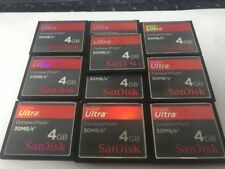 10 PIEZAS TARJETA de memoria compacta SanDisk 4 GB Ultra 30M/S CF segunda mano  Embacar hacia Argentina