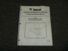 Bobcat 3SB Three 3 Point Snowblower Owner Operator Maintenance Manual for sale  Fairfield