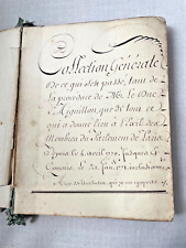 1770 french manuscript for sale  Lakeland
