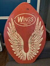 Vintage Wings Trademark Clothing Stores Advertising Skim Board Signage, used for sale  Shipping to South Africa