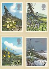 PHQ Zestaw pocztówek 1979 Nr 32 Brytyjskie dzikie kwiaty Zestaw 4 znaczków  NOWE na sprzedaż  PL