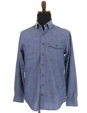 Camisa masculina Vineyard Vines slim fit crosby pequena azul algodão cambraia botão para baixo, usado comprar usado  Enviando para Brazil