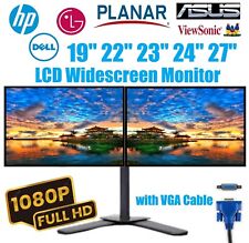 Monitor LCD Widescreen 1920x1080 Major Brands HP DELL 19" 22" 23" 24" 27" com VGA comprar usado  Enviando para Brazil