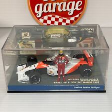 Boneco MINICHAMPS 1/43 McLaren Honda MP4/6 Ayrton Senna GP do Brasil 1991 403914311, usado comprar usado  Enviando para Brazil