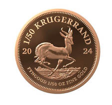 Moneda de prueba de oro Krugerrand de Sudáfrica 2024 de 1/50 oz segunda mano  Embacar hacia Mexico