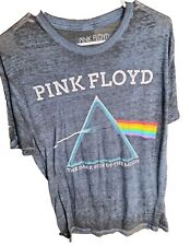 Camiseta masculina Pink Floyd L burnout preta azul faixa lado escuro da lua comprar usado  Enviando para Brazil