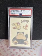 2000 MERLIN POKEMON TATUAGENS 7 SNORLAX\PIDGEOTTO\CHARMANDER COM REVESTIMENTO PSA 5 comprar usado  Enviando para Brazil