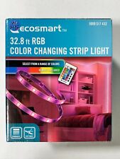 Tira de luz LED regulable que cambia de color EcoSmart 32,8 ft RGB control remoto blanco segunda mano  Embacar hacia Argentina
