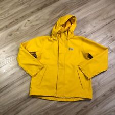 Used, HH Helly Hansen 152 / 12 Hooded Rain Coat Jacket Yellow Waterproof for sale  Seattle