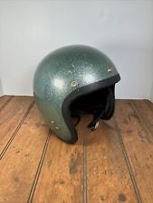 Usado, Casco de colección 1968 base Snell Memorial escamas de metal verde motocicleta segunda mano  Embacar hacia Argentina