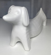 Estatueta de cachorro JONATHAN ADLER branca DACHSHUND cerâmica 12” de comprimento etiqueta original comprar usado  Enviando para Brazil