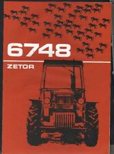 Broszura ciągnika ZETOR "6748" na sprzedaż  Wysyłka do Poland