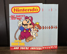 Usado, Nintendo Super Mario Bros 1988 de colección. LOTE DE 8 TARJETAS DE INVITACIÓN PAPEL CAÑA segunda mano  Embacar hacia Argentina