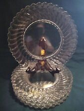 Fostoria Colony Crystal Clear Glass Dinner Plates 9 1/2" for sale  Shipping to South Africa