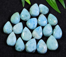 Natural Larimar Pectolite Ring Making Pear Loose Gemstone 18 Pcs Lot 8X11 MM u16 for sale  Shipping to South Africa