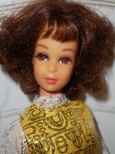 Vintage Barbie TLC TWIST N TURN FRANCIE DOLL + MOD GOLD METALLIC LACE MINI DRESS for sale  Shipping to South Africa