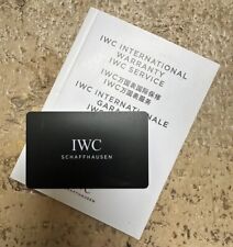 Iwc warranty card usato  Brescia
