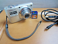 Usado, Cámara digital Nikon Coolpix L22 12Mp 3.6 tarjeta de memoria zoom plateada funcionando segunda mano  Embacar hacia Argentina