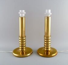 A pair of brass table lamps. Swedish design. 1970s for sale  Shipping to South Africa