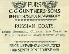 1888 gunther furs for sale  Mogadore