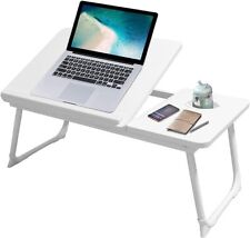 Laptop Desk Laptop Bed Table with Foldable Legs Cup Slot White for sale  Shipping to South Africa