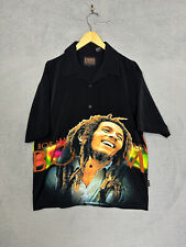 Camisa masculina Dragonfly Bob Marley grande dupla face música preta manga curta comprar usado  Enviando para Brazil