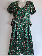 Nasty Gal Collection Ladies Dress Size 10 Green With Print Tea Dress for sale  Shipping to South Africa