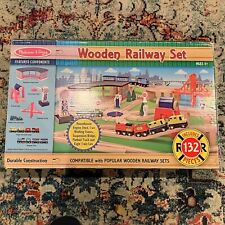Melissa & Doug 132-Piece Wooden Railway Train Set 701 Complete + Extra Trains!, used for sale  Shipping to South Africa