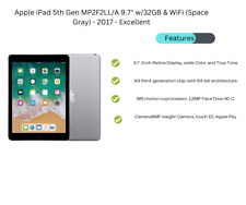 Apple iPad 5ta Generación MP2F2LL/A 9,7" con 32 GB y WiFi - Gris espacial - 2017 - Excelente segunda mano  Embacar hacia Argentina