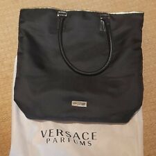 Authentic Versace Perfume Tote Black Bag with dustbag gold branding Long Handles til salgs  Frakt til Norway