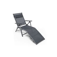 Folding Chaise Lounge Sun Lounger With 8-Level Recliner Ex Display for sale  Shipping to South Africa