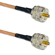 RG400 Silver PL259 UHF Male to PL259 UHF Male Coax RF Cable USA Lot, used for sale  Shipping to South Africa