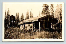 Cartão postal RPPC Denali Park AK Alaska McKinley Rangers cabine de madeira e cache comprar usado  Enviando para Brazil