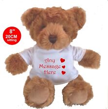Personalised brown teddy for sale  NEWTON ABBOT