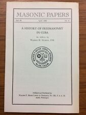A HISTORY OF FREEMASONRY IN CUBA Mason MASONIC RESEARCH BOOKLET Warren Murphy, used for sale  Shipping to South Africa