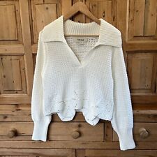 Tresse Ti / S Cream Knit Crochet Sweater Open Knit MANES Sweater for sale  Shipping to South Africa