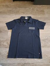 Camisa polo masculina de banco pequena azul marinho listrada bolso casual golfe comprar usado  Enviando para Brazil