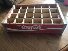 Vintage Enjoy COCA-COLA Wood Divided 24 Bottle Crate Red Coke Wooden Carrier for sale  Shipping to South Africa