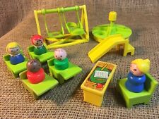 Vintage Fisher Price Little People School Class Desks Playground Lot for sale  Shipping to South Africa