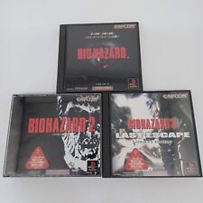 SONY PlayStation PS1 Lote De 3 Biohazard 1 2 3 Cartucho Completo Na Caixa Testado Importado Do Japão comprar usado  Enviando para Brazil