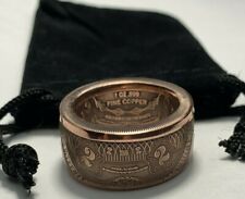 Coin Ring - $2 Dollar Silver Certificate Copper Ring - Good Luck Ring for sale  Shipping to South Africa
